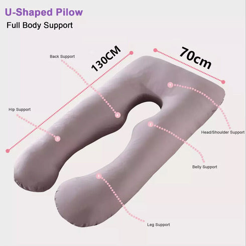 Full-body pregnancy U Shaped Maternity Pillow Support Back Hips Legs Belly Sleeping