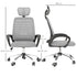 Seemly Ergonomic Office Chair, Mesh Desk Chair With Rotatable Headrest, Lumbar Back Support, Armrest, Grey