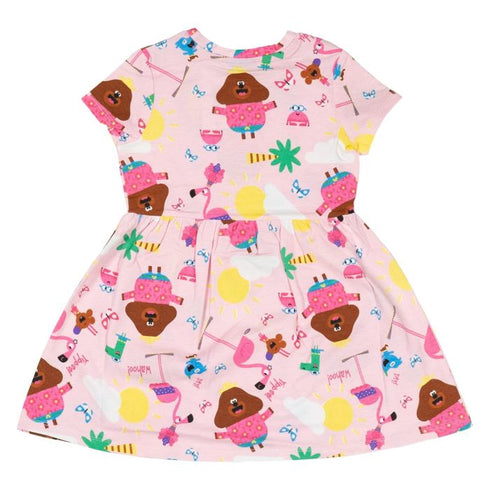 Girls Hey Duggee Pink Summer Short Sleeve Dress