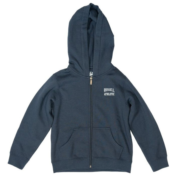 Russell Athletic Zip Through Hoody with Arch Logo Embroidery