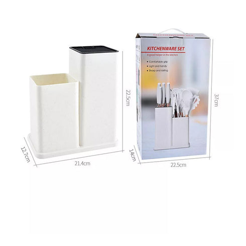 19pcs Set Non-Stick Silicone Kitchen Utensil Spatula Spoon Cooking Cookware