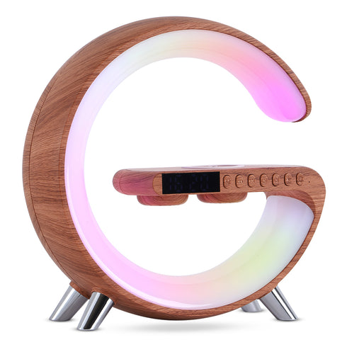 G-Shaped Smart LED Lamp with Bluetooth Speaker & Wireless Charging