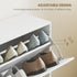 Wooden Modern Design 4 Drawer Shoes Cabinet Pull Down Shelf Storage Organiser - White