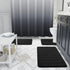 Luxury Memory Foam Bathroom Mat Set – 3 Piece Non-Slip (Black)