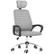 Seemly Ergonomic Office Chair, Mesh Desk Chair With Rotatable Headrest, Lumbar Back Support, Armrest, Grey