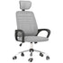 Seemly Ergonomic Office Chair, Mesh Desk Chair With Rotatable Headrest, Lumbar Back Support, Armrest, Grey