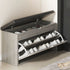 Wooden Shoe Rack Bench – Storage with Cushion & Cover