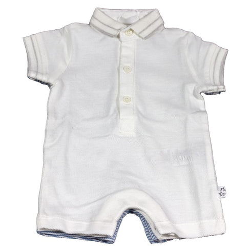 Baby All-in-One Blue & White Romper Set
