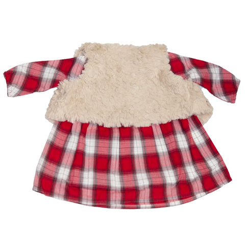 Baby Girls Autumn Square Dress with Bodywarmer