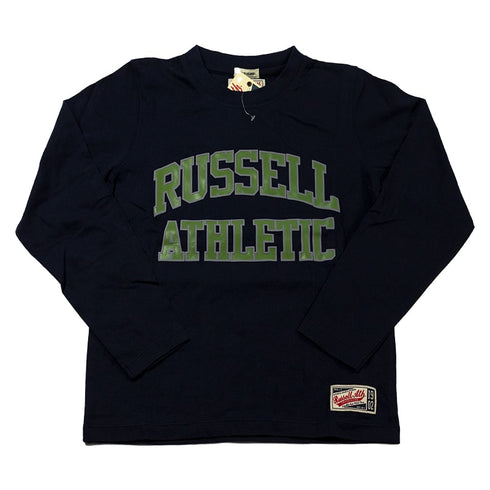 Ressell Athletic Crew Teen Top With Arch Logo Print