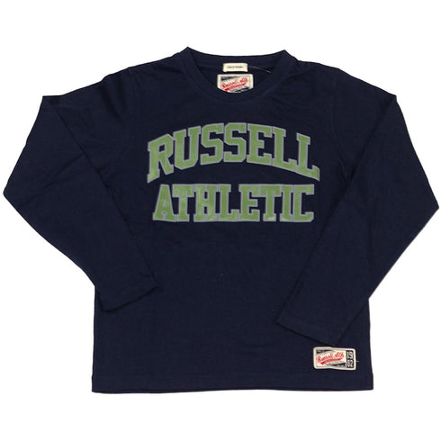 Ressell Athletic Crew Teen Top With Arch Logo Print