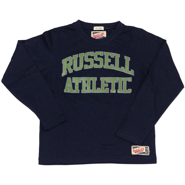 Ressell Athletic Crew Teen Top With Arch Logo Print