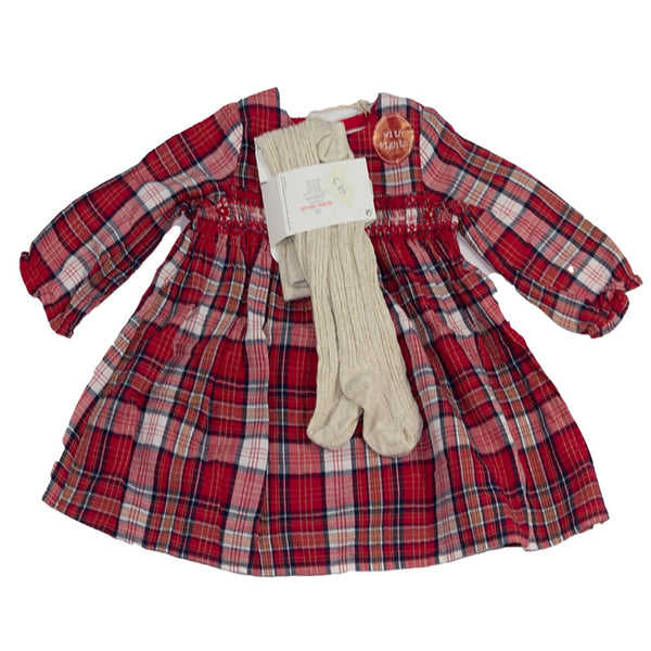 Baby Girl Tartan Dress With Tights