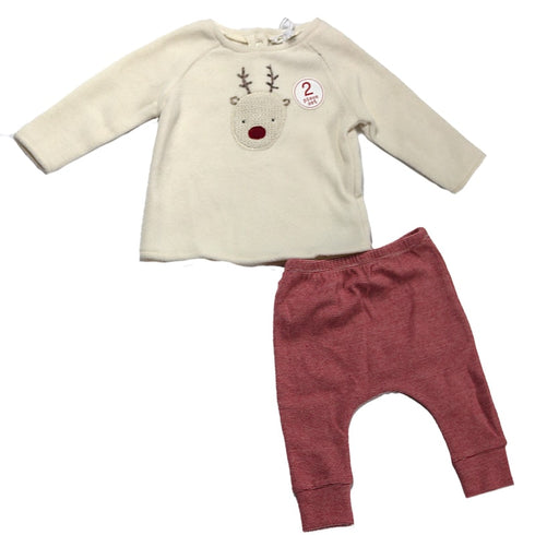 Baby 2 NEXT Reindeer Long Sleeve Top & Bottom Set