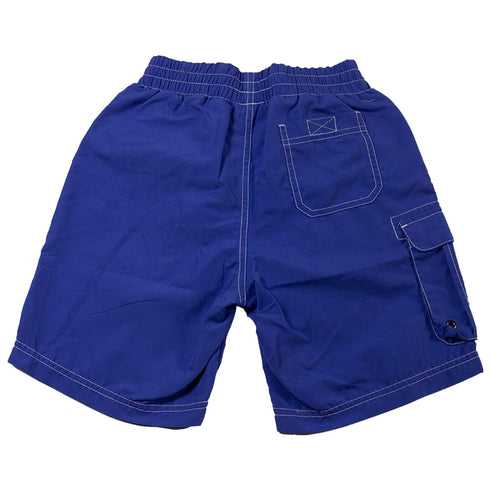 Russell Swim Shorts with Large Russell Print & Contrast Stitching