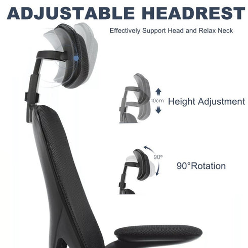 Seemly Ergonomic Mesh Office Chair – Adjustable Height & Swivel