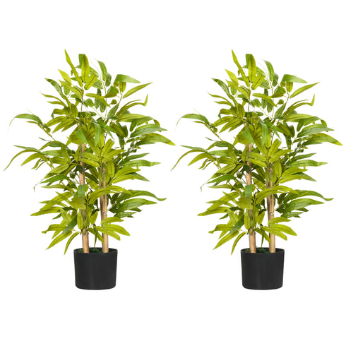 2 PCs Artificial Bamboo Tree in Pot