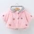 Elegant Princess Color Block Cotton Girls Outerwear