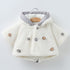 Elegant Princess Color Block Cotton Girls Outerwear