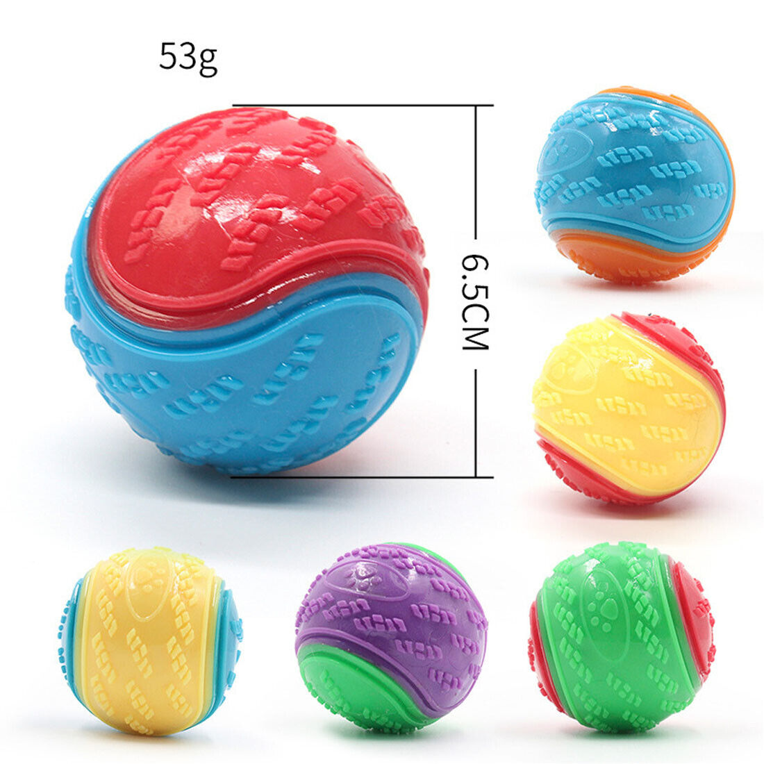 Scooby-Doo Durable Squeaky Dog Ball Set (8 Pack)