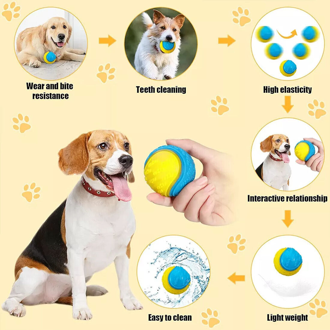 Scooby-Doo Durable Squeaky Dog Ball Set (8 Pack)