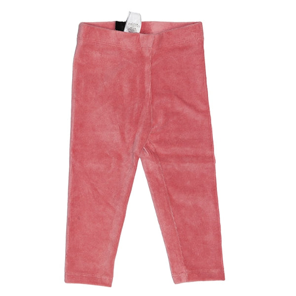 Girls Velour Ribbed Leggings