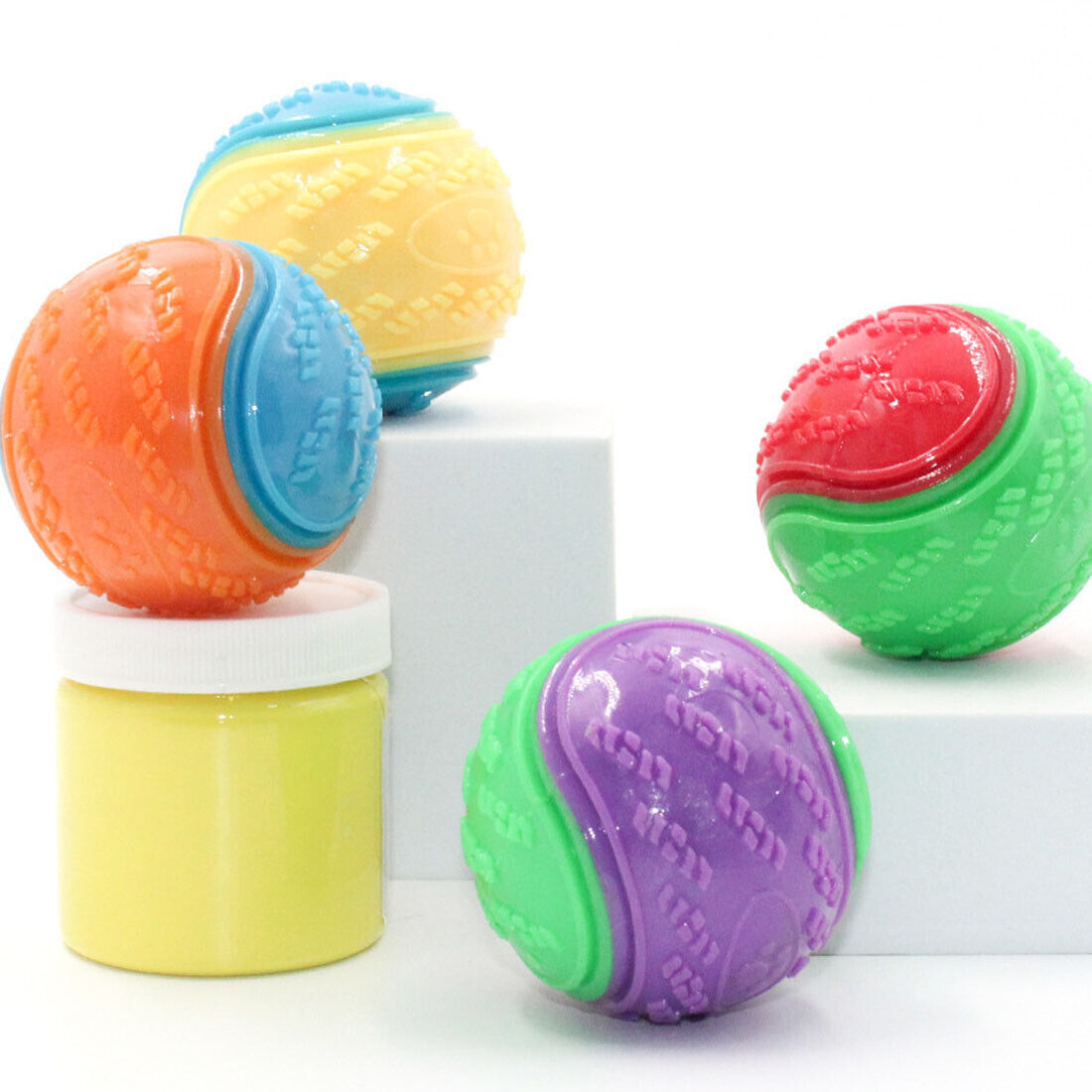 Scooby-Doo Durable Squeaky Dog Ball Set (8 Pack)