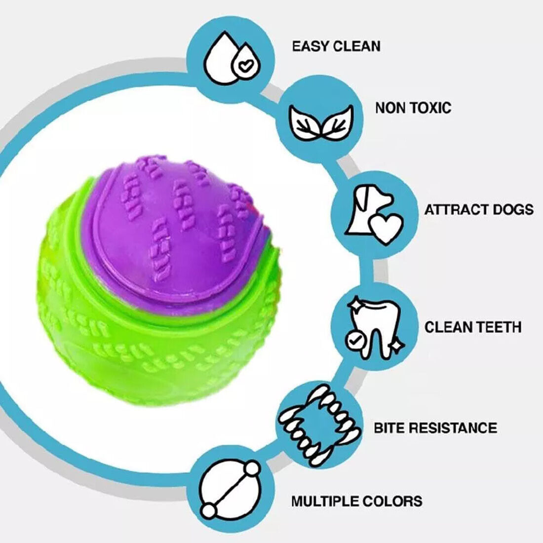 Scooby-Doo Durable Squeaky Dog Ball Set (8 Pack)